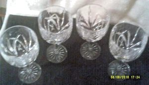4 Marquis by Waterford Brookside Crystal Wine glasses 8.5 in tall - signed - Picture 1 of 3