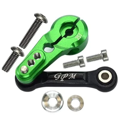 GPM Racing Aluminum 6061-T6 Tie Rod + 25T Servo Horn Green : 1/8 Sledge - Image 1 of 3