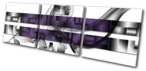 Abstrakte Lila Kunst Collage Abstrakt VOLL LEINWAND WANDBILD Bild Druck - Bild 1 von 1