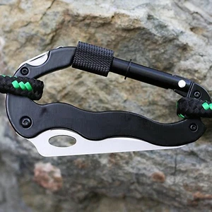 Heavy Duty Lightweight Locking Carabiner Clips for Backpacking, Hunting, Outdoor - Picture 1 of 11