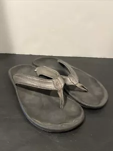 Olukai Ohana 20110-4848 Dark Brown Slip On Flip Flops Sandal Women’s Size 8 - Picture 1 of 6