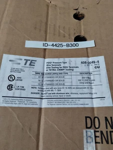 FULL REEL of TE Connectivity 408-2049-4 PIDG Pressure Type Wire Terminals YELLOW - Picture 1 of 10