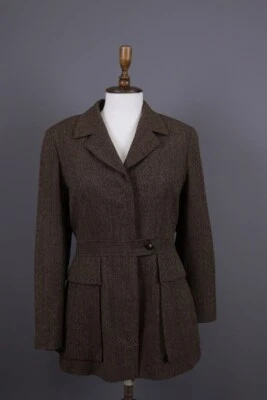 Chaqueta Abrigo KENZO JUNGLE Marrón Pecho Único Lana Vallada Talla 40/S Foto 1 de 4