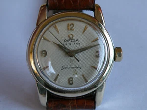 OMEGA SEAMASTER-AUTOMATIC-WATERPROOF-1958-REF.2828 SC-CAL.471-FIBBIA-WAFER DIAL - Imagen 1 de 12