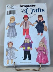 Pattern Am Girl Size 18" Dolls Princess Historical Dresses Coat Simplicity 7949 - Picture 1 of 2