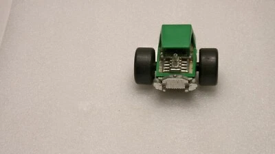 Vintage Structo Weird Wheels 2 Wheeled Green Farm Diecast & Plastic Car 1970's - Image 1 of 4