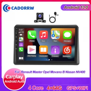 8-Core 4+64GB Autoradio Android 13 für Renault Master Opel Movano B Nissan NV400 - Bild 1 von 24