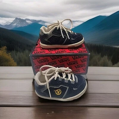 Vans Prowler Sneaker Blue Yellow Size 5T Toddler Kids Suede - Image 1 of 4