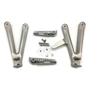 Soporte de estriberas traseras de pasajero plateado para Honda CBR600RR F5 2005-2006 - Imagen 1 de 8