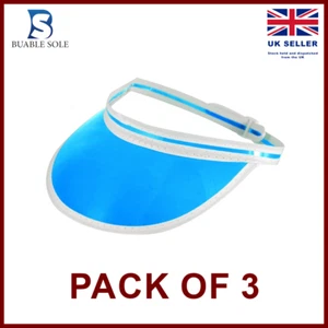 Adults Poker Sun Visor Hat Golf Tennis 1980's Hen Stag Fancy Dress Pack of 3 - Picture 1 of 3