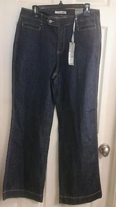 Chico's jeans, women's size 2, dark wash, cotton blend, Wide Leg NWT $78 - Picture 1 of 4