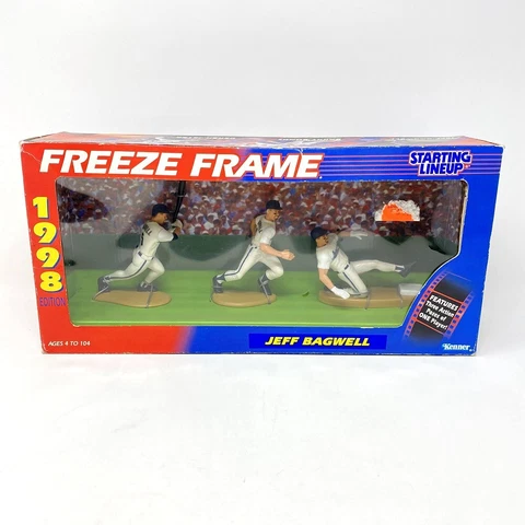 VTG 90s Jeff Bagwell Houston Astros Starting LineUp 3 Figure Mancave HOF MLB Cover