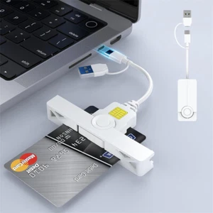 2-IN-1 Smart CAC Card Reader DOD Military USB Common Access For Mac OS, Windows - Afbeelding 1 van 8