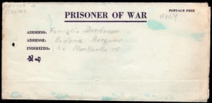 352 - Luogotenenza - Franchigia (prigioniero di guerra) da Napoli a Bergamo - Imagen 1 de 2