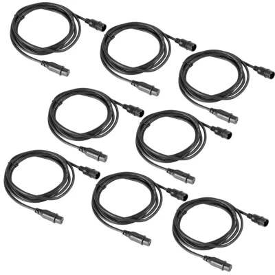 8pcs Stage Light Fog Machine DMX512 XLR Signal Cable Connection 10ft / 3m 3 Pin - Image 1 of 4