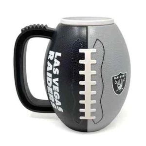 Las Vegas Raiders 24 OZ. TAZA DE BEBIDAS CON FORMA DE FUTBOL - Imagen 1 de 1