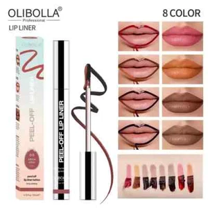 Peel Off Tattoo Lip Liner Liquid Plump Lip Gloss Moisturizing Tint Lipstick - Picture 1 of 19