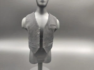 Chaleco negro a escala 1/6 para hombre caballero modelo para figura de 12" cuerpo estrecho - Imagen 1 de 3