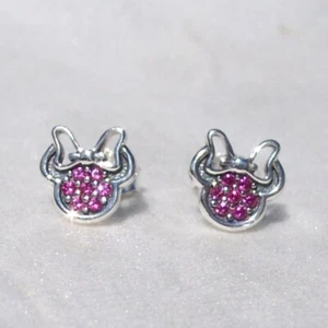Brand New Genuine Pandora Disney Sparkling Minnie Mouse Stud Earrings 290580CZR - Picture 1 of 6