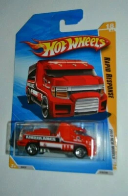 2010 HOT WHEELS 2010 NEW MODELS 18/44 - RAPID RESPONSE AMBULANCE RED - Image 1 of 4