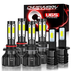 For Subaru Tribeca 2008-14 6000K LED faro alto/bajo niebla luces bombillas Combo - Picture 1 of 12