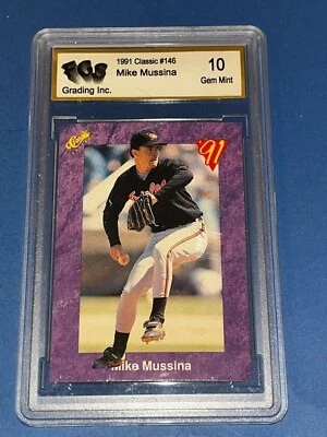 MIKE MUSSINA 1991 CLASSIC #146 COLLECTOR'S EDITION ROOKIE RC FGS 10 - Image 1 of 4