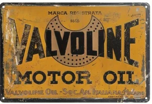 Valvoline Motor Oil Schild BLECHSCHILD 8"x12" Used Look - Bild 1 von 1