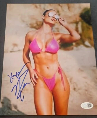 Foto autógrafa firmada por Eva Marie 8x10 WWE RAW Smackdown certificado de autenticidad JSA METÁLICO Foto 1 de 3
