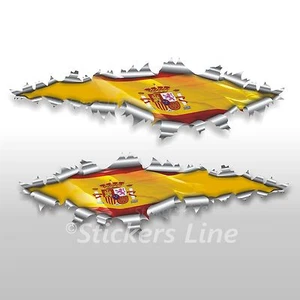 Adesivi bandiera SPAGNOLA Spanish flag stickers cm 40 - Picture 1 of 1