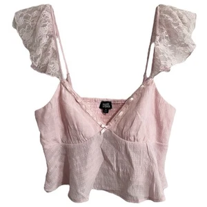 Beverly & Beck PacSun Womens Coquette Feminine Babydoll Tank Top Small Pink - Picture 1 of 5