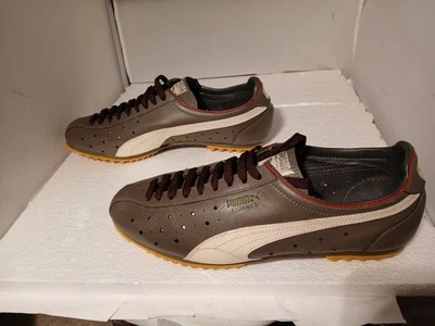 Rare Vintage Puma Touring G Leather Cycling Shoes Men Sz. 13 Made In Jugoslavia - Image 1 of 4