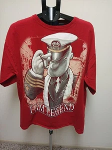 Camiseta Millennium Y2K Vintage Popeye Sailor Roja 2XL Dibujos Animados Hip Hop - Imagen 1 de 8