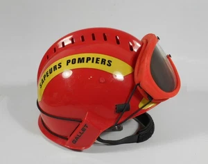 Französischer Feuerwehrhelm Gallet Sapeurs Pompiers rot gelb - Bild 1 von 12