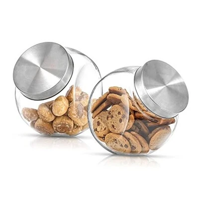  Tarro de galletas para todos los lados. Juego de 2 tarros de galletas para mostrador de cocina con tapas,  Foto 1 de 4