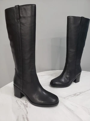 NUEVAS Botas hasta la rodilla negras talla 11 - Marc Fisher LTD para mujer Hydria tacón bloque Foto 1 de 4