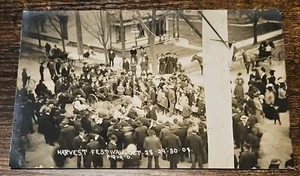 1909 Piqua Ohio Harvest Festival Unknown Gathering RPPC Real Photo - Picture 1 of 6