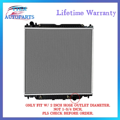 Radiator 2887 For 05-07 Ford F250 F350 F450 Super Duty 6.0 6.8L W/ 2" Outlet Dia Foto 1 de 4