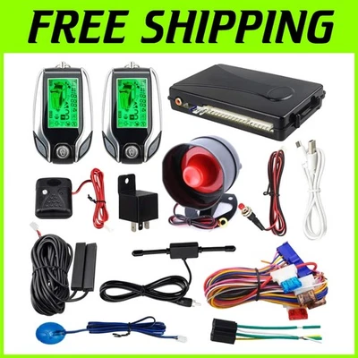 Rechargeable 2-Way Car Alarm with Passive Keyless Entry & Remote Trunk Release - Image 1 of 4