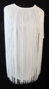 STELLA MCCARTNEY Blanco Algodón/Seda Flecos Camiseta/Top TALLA 42 - Imagen 1 de 10