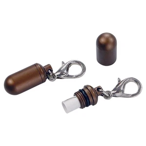 Wolters Aluminium-Adresshülse braun für Hunde mit Karabinerhaken wasserdicht - Bild 1 von 2