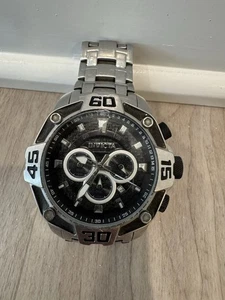 Invicta Men's Pro Diver Chronograph Black/Silver Steel 10ATM 52mm Watch 33844 - Picture 1 of 3