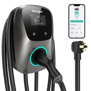 Chargeur Smart WiFi Niveau 2 EV pour tous les véhicules électriques non Tesla, câble 32A, 240V, 25ft - Photo 1 sur 8