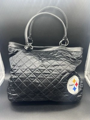 Сумка наплечная NFL Pittsburgh Steelers сумочка атласная стеганая профессиональная фанатская сумка с короткими ручками - Изображение 1 из 4