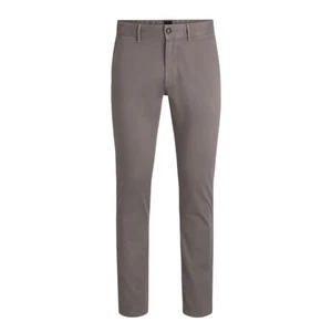 Hugo Boss Chinos Grey Slim Fit Chino Stretch Cotton W32 W34 W35 L32 - Picture 1 of 5