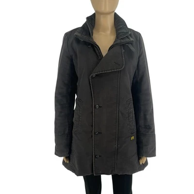 G-Star Raw Femme Manteau Trench Minor Gris Foncé Neuf Taille S - Photo 1/4