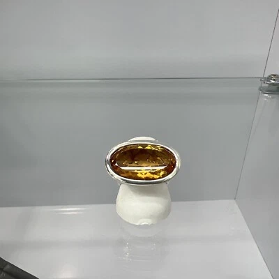Кольцо с цитрином John Hardy из чистого серебра 18 карат YG размер 7 - Изображение 1 из 4