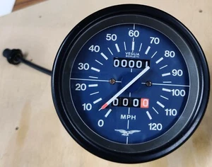 SPEEDOMETER 18761600 MOTO GUZZI HYDRO CONVERTER G5 VEGLIA 100mm 120 MPH - NOS PART - Picture 1 of 4