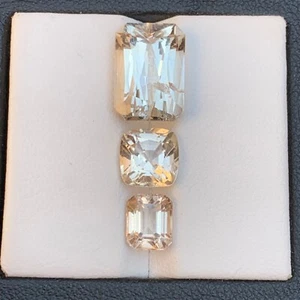 Light Golden Natural Topaz Loose Gemstones Lot 11.75 Ct Cushion Cut for Jewelry - Picture 1 of 11
