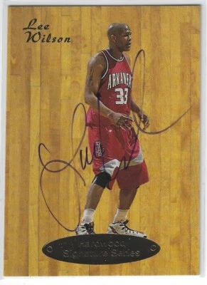 LEE WILSON ARKANSAS RAZORBACKS BASKETBALL GENUINE ARTICLE AUTO AUTOGRAPH CARD - Image 1 of 2