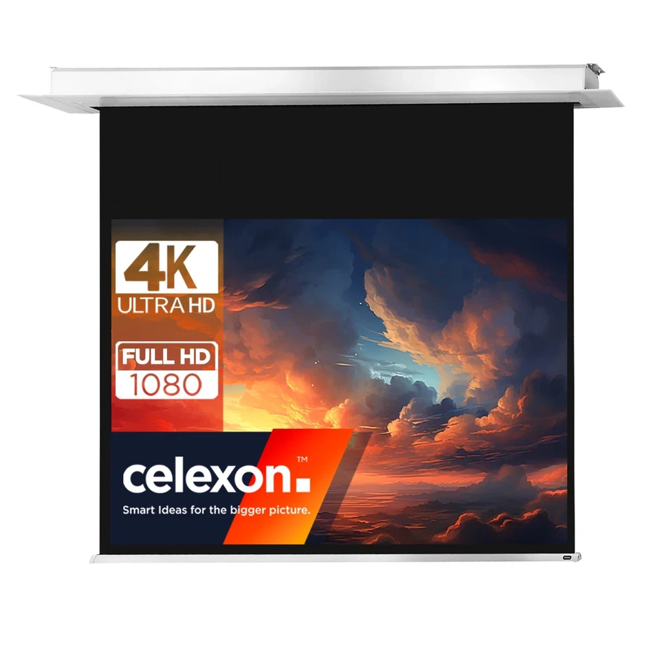 celexon Deckeneinbau Heimkino u Business Leinwand Motor Pro Plus 200x150cm 4:3